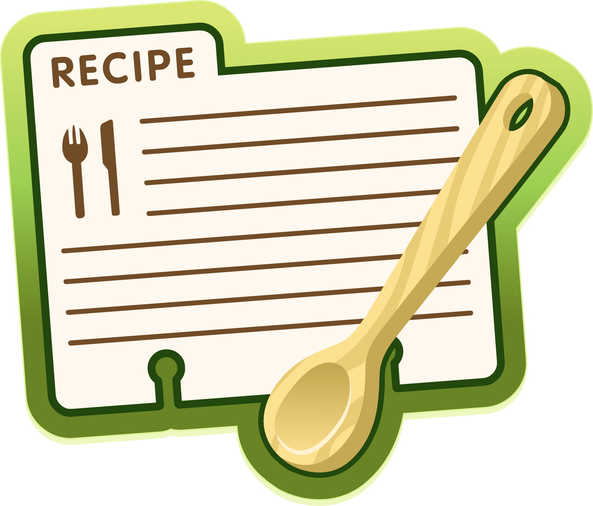 Recipe card free image download