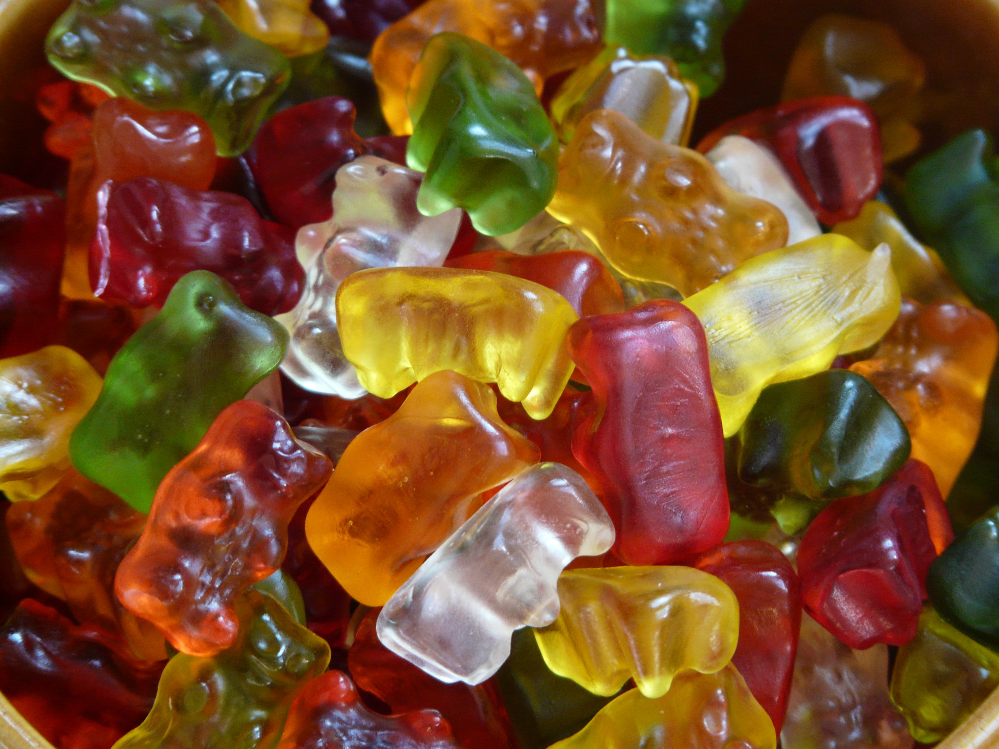 Colorful sweets with gelatin in the form of bears free image download