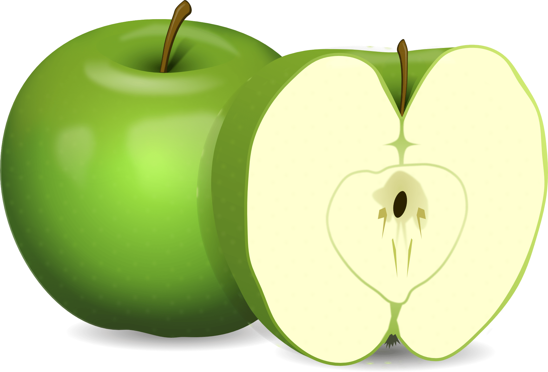 Apples green fruit as a drawing free image download