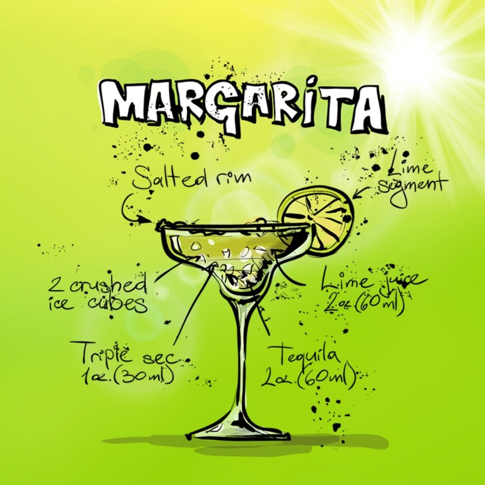 Alcohol margarita cocktail with ingredients free image download