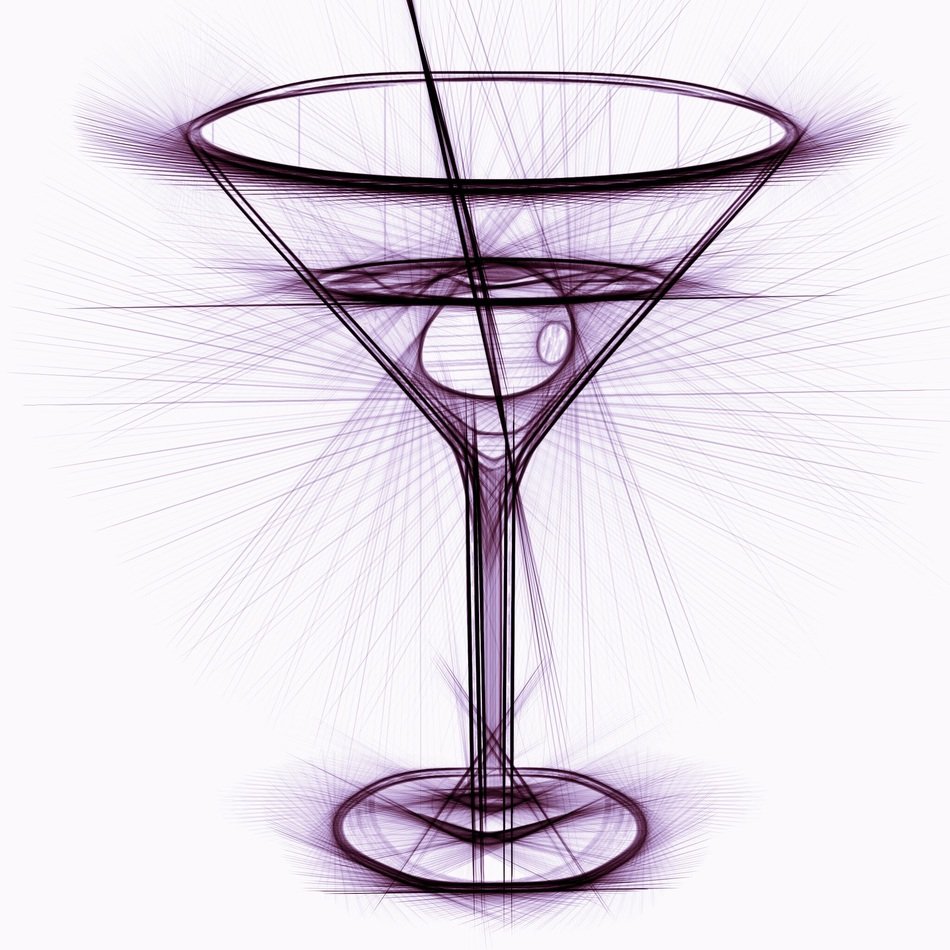 Pencil drawing of a cocktail free image download