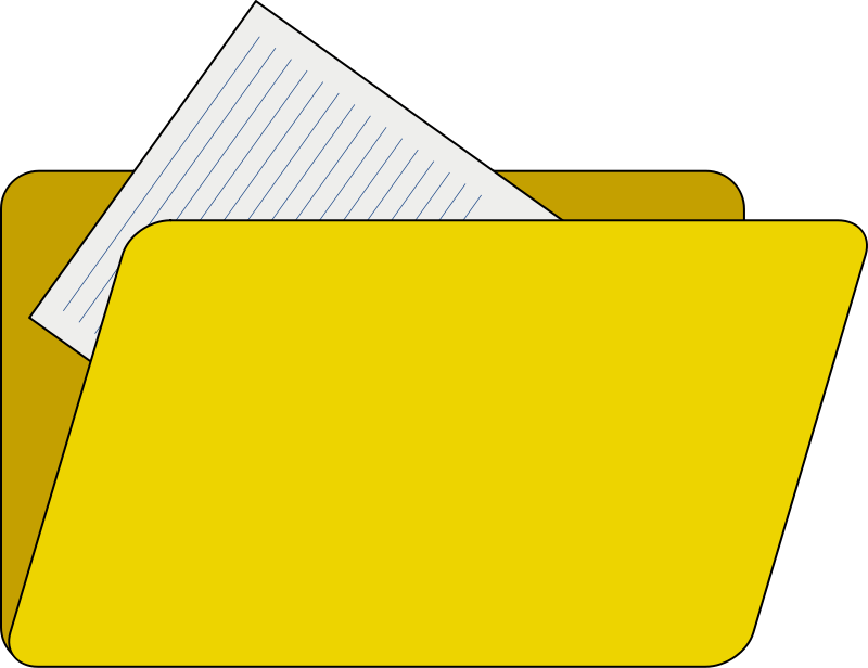 Yellow folder as picture for clipart free image download