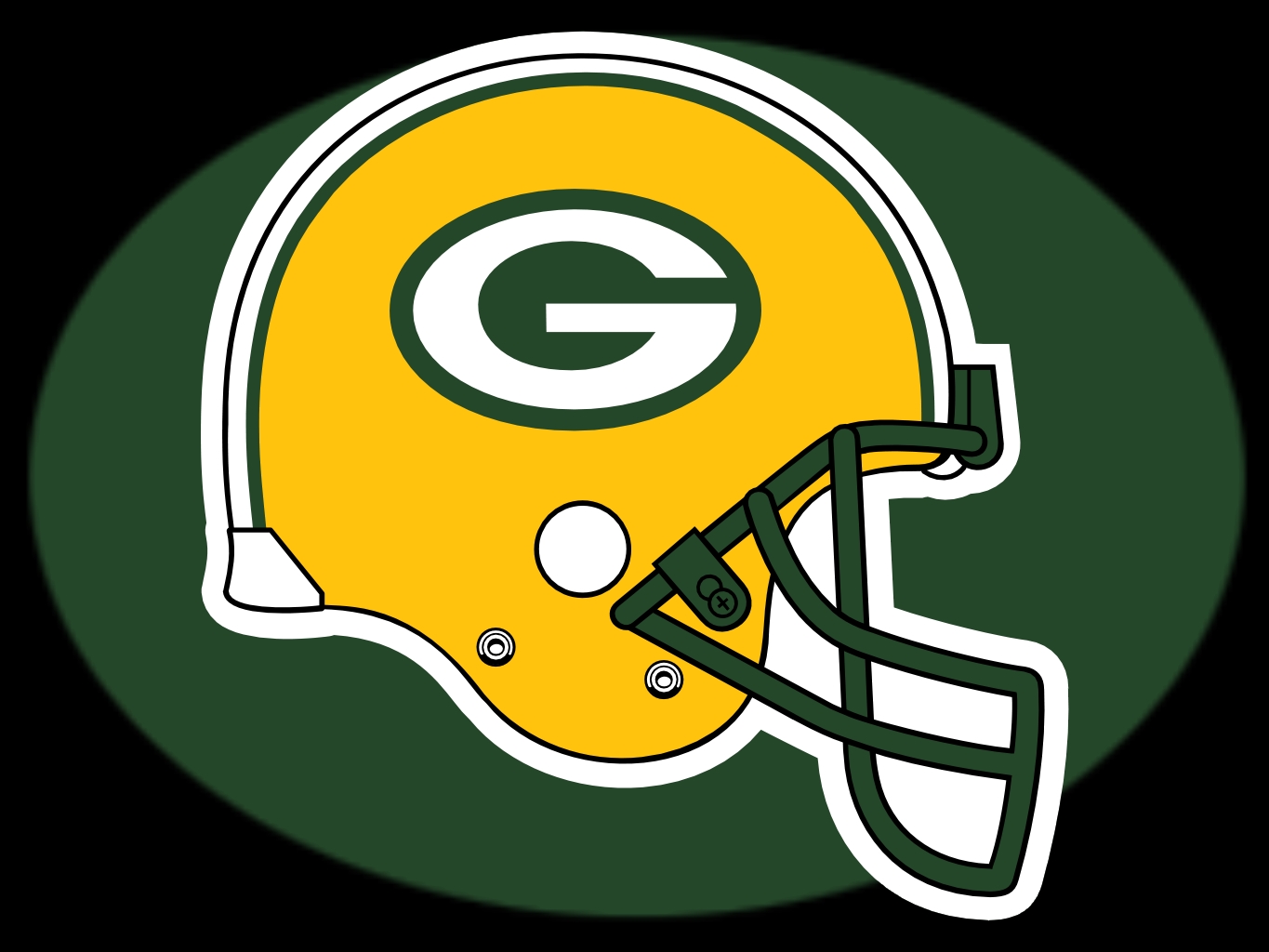 Green Bay Packers helmet logo drawing free image download