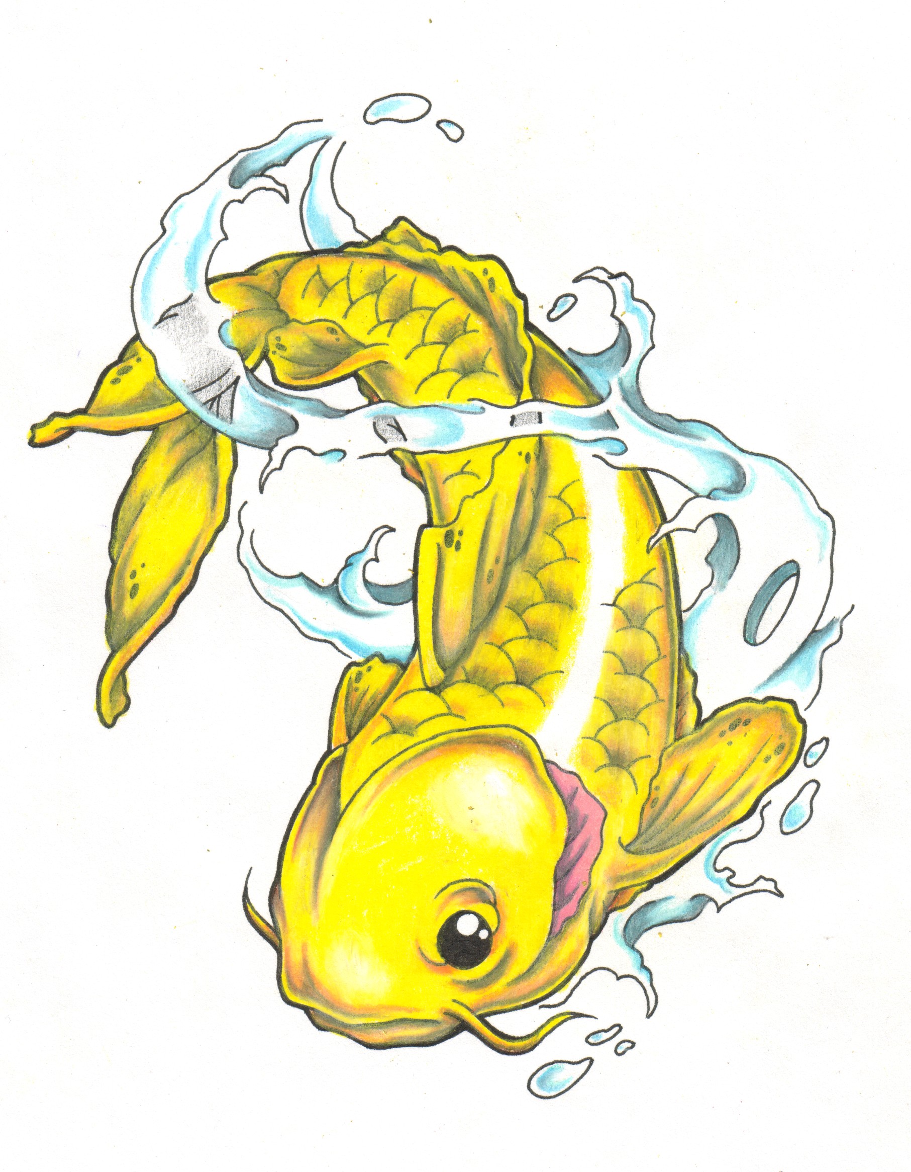 Koi Fish Tattoo clipart free image download