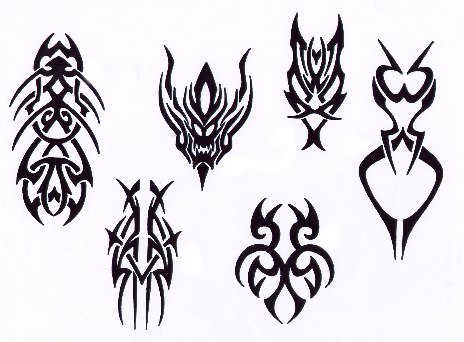 Tribal Tattoo Design set drawing free image download