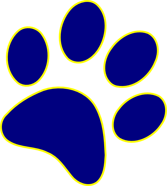 Indi Blue Wildcat Paw Logo