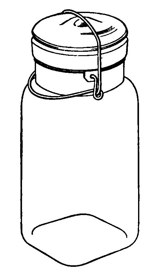Empty Canning Jar Clip Art free image download
