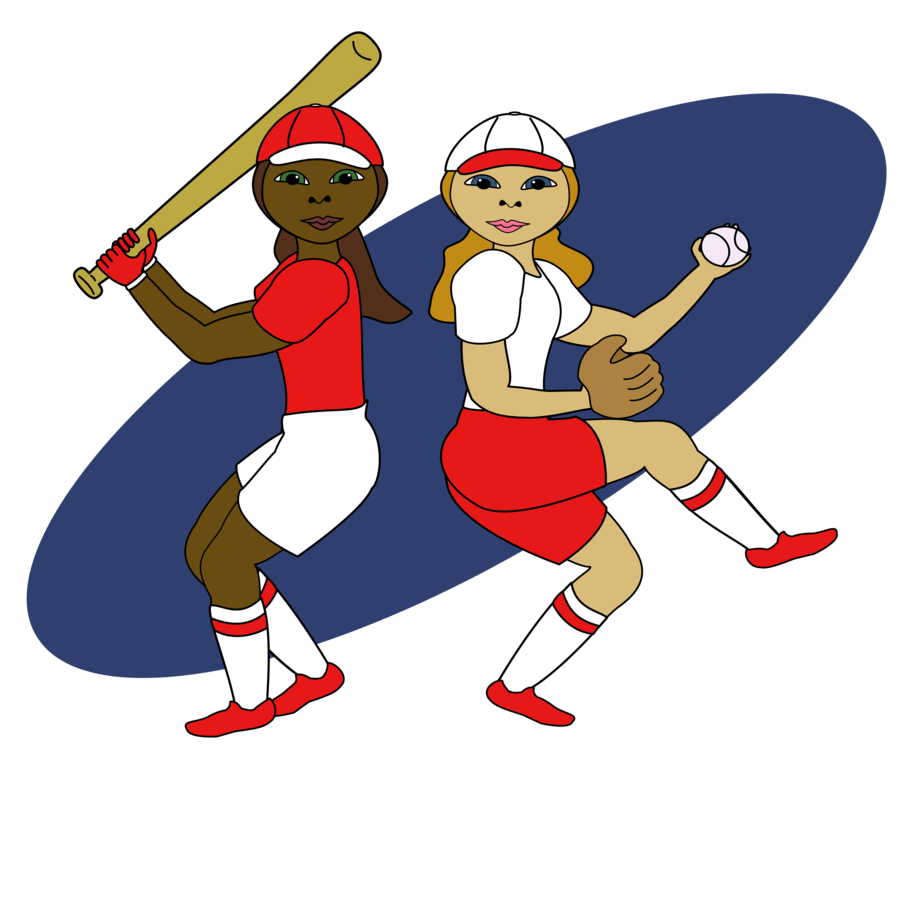 Softball Players drawing free image download