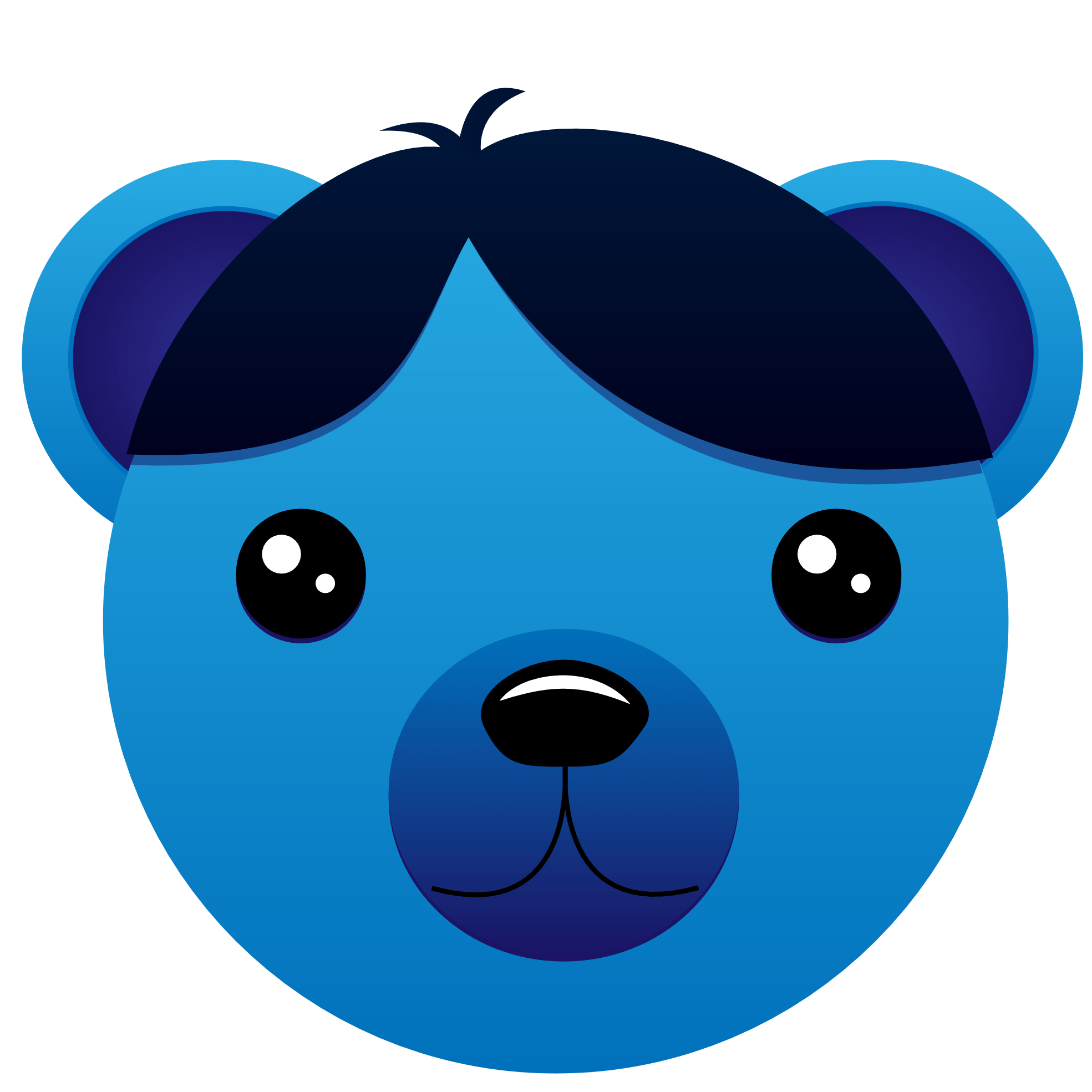 Blue Bear Clip Art drawing free image download