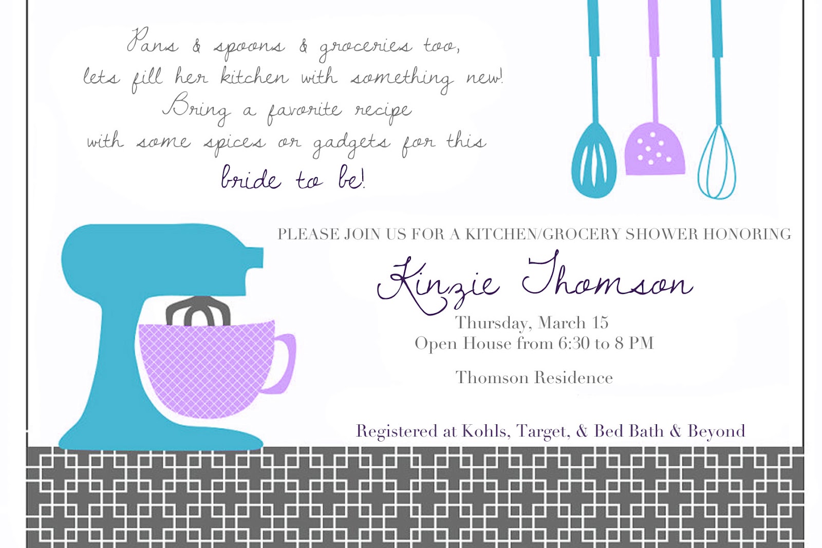 Bridal Shower Invitation Poems drawing free image download
