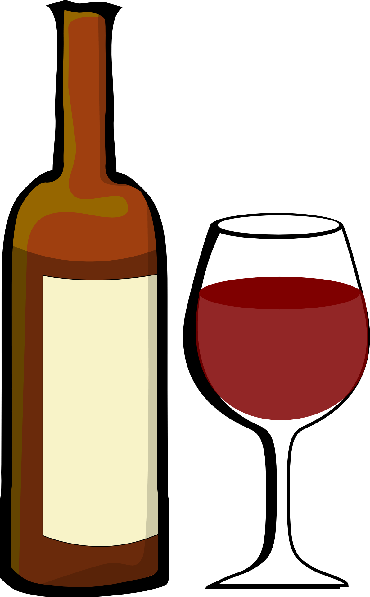 A glass of wine next to the bottle free image download