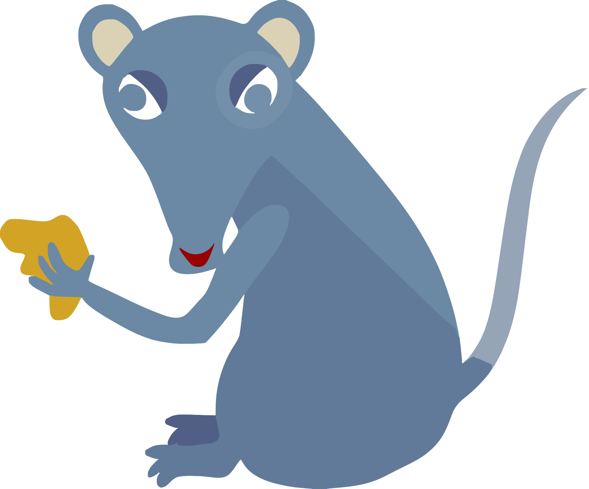 Blue mouse rodent eating cheese on the drawing free image download