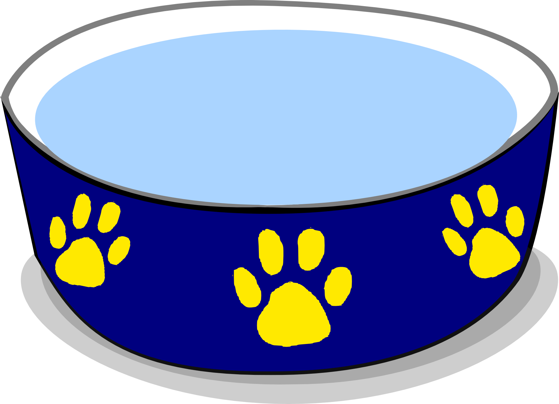 Drawing cat's water bowl free image download
