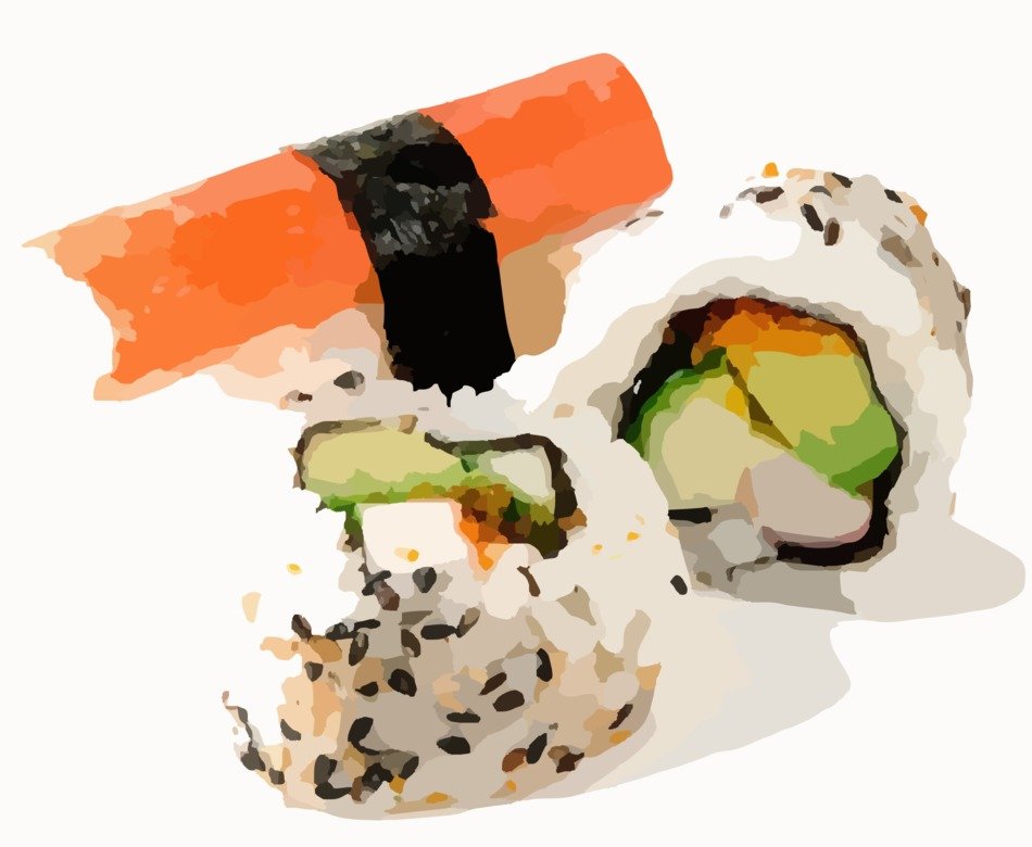 Sushi roll drawing free image download