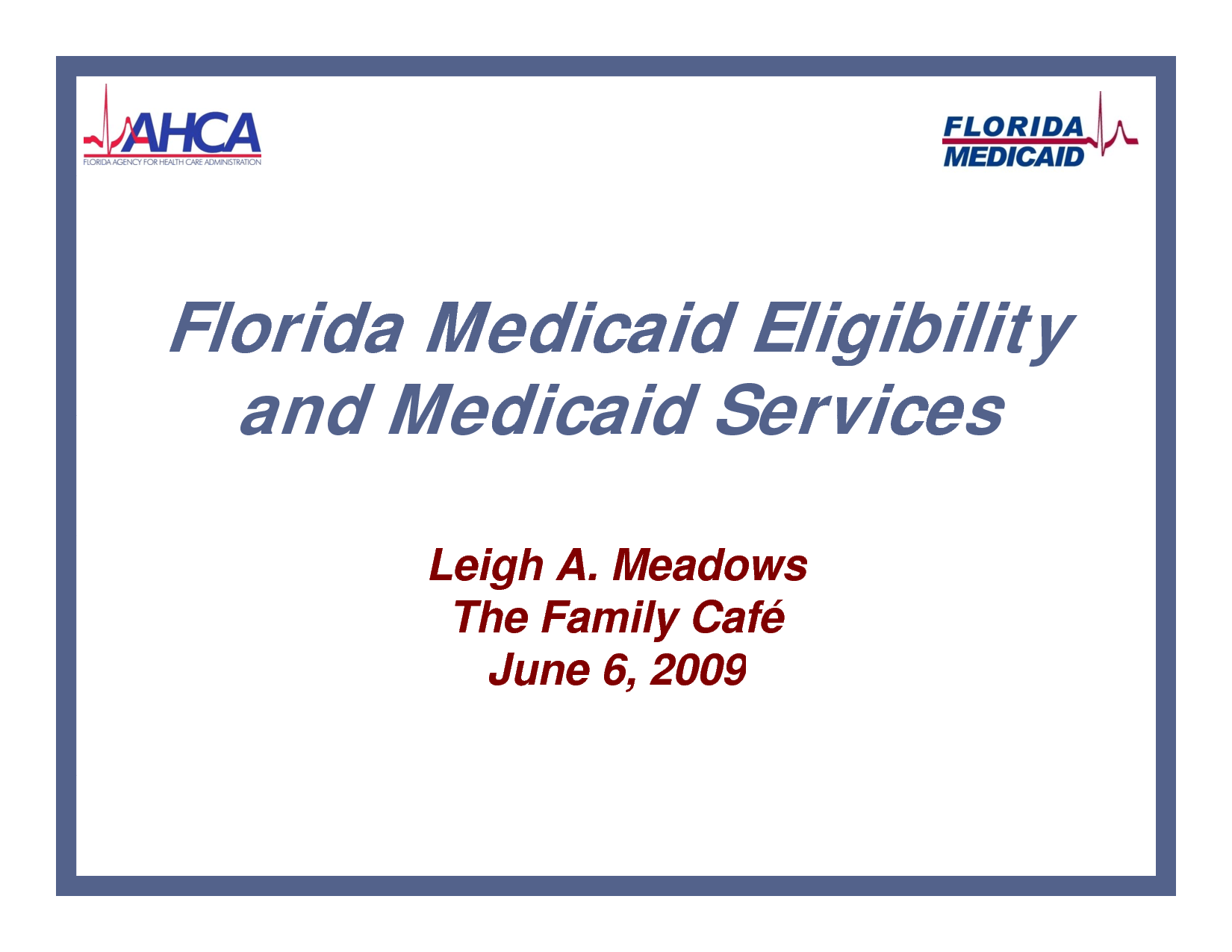 Florida Medicaid Card darwing free image download