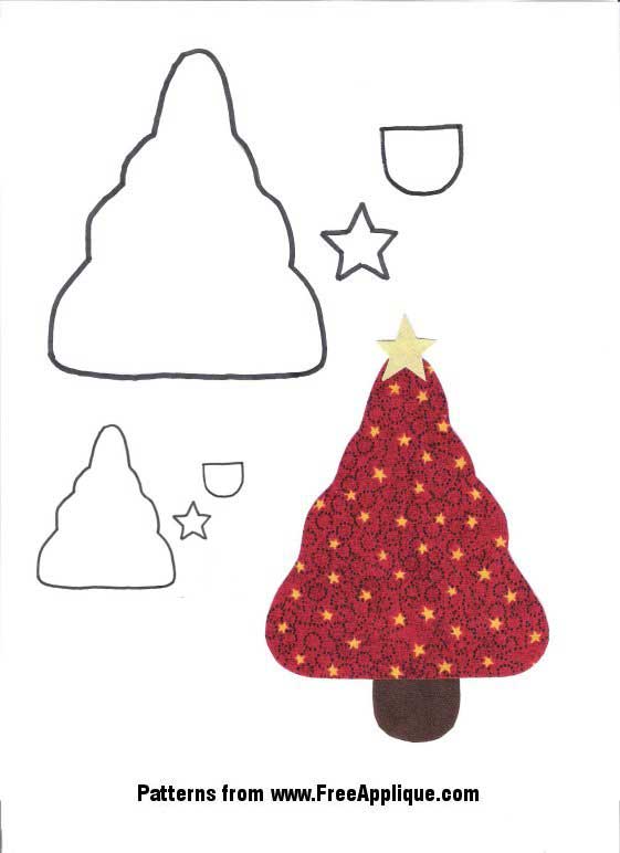 Christmas Tree Applique Pattern N2 free image download