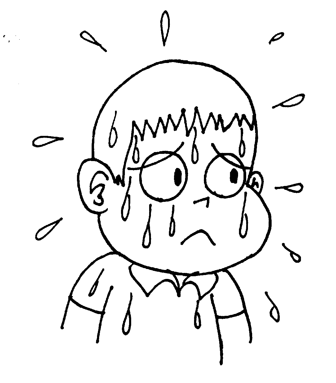 Guy Sweating drawing free image download
