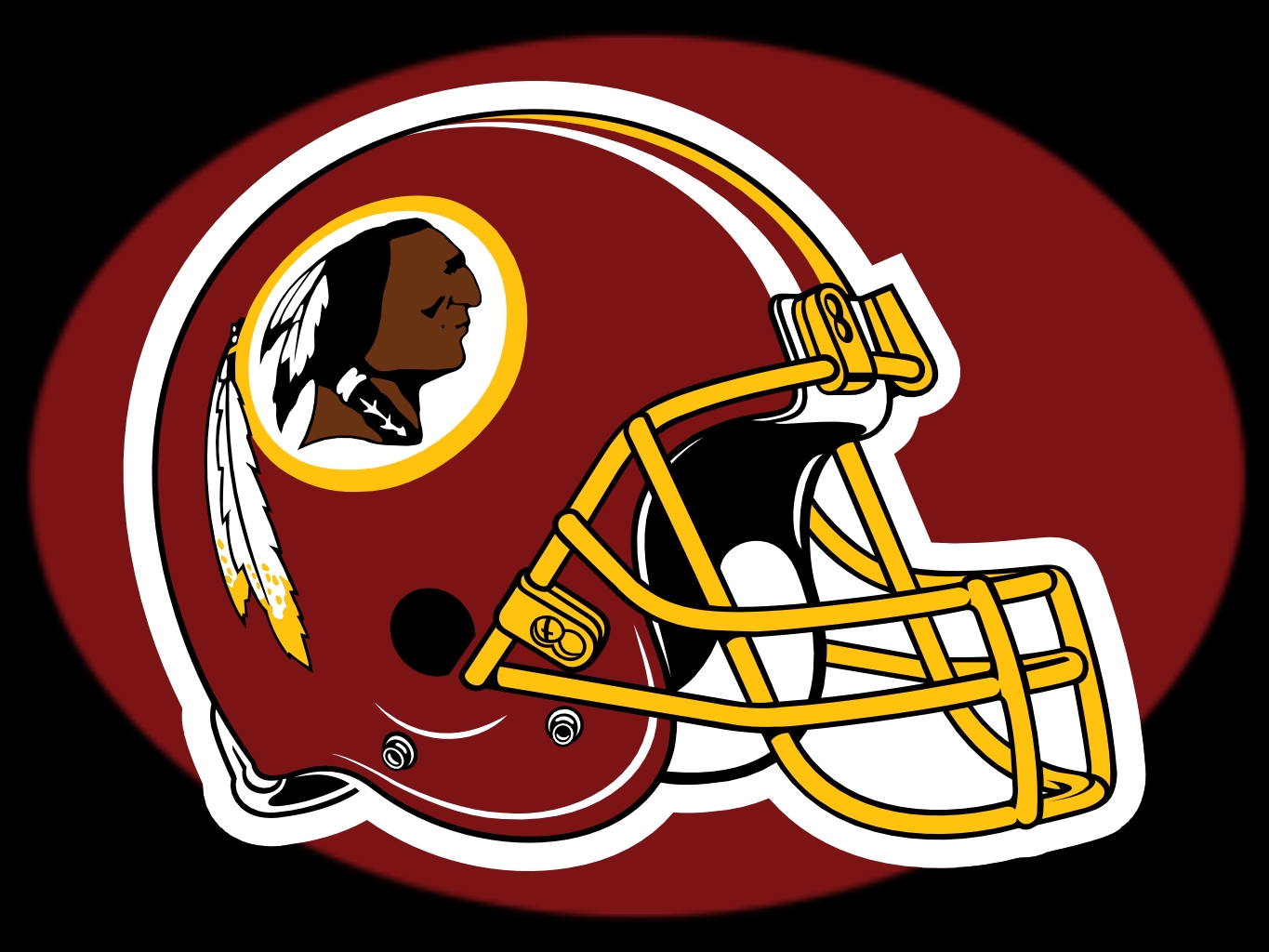Helmet with the logo of the team Washington Redskins free image download