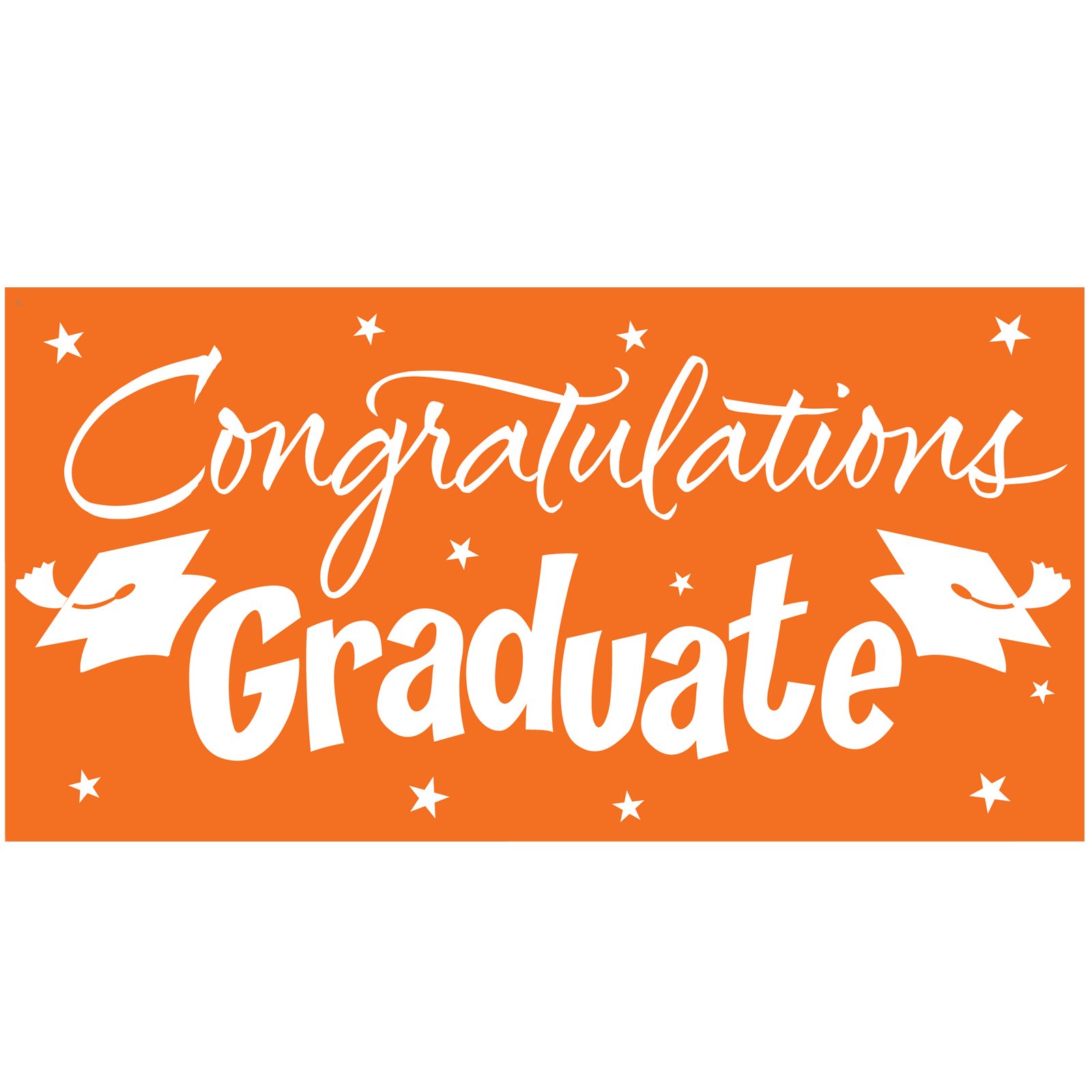 Graduation Congratulations, orange color banner free image download