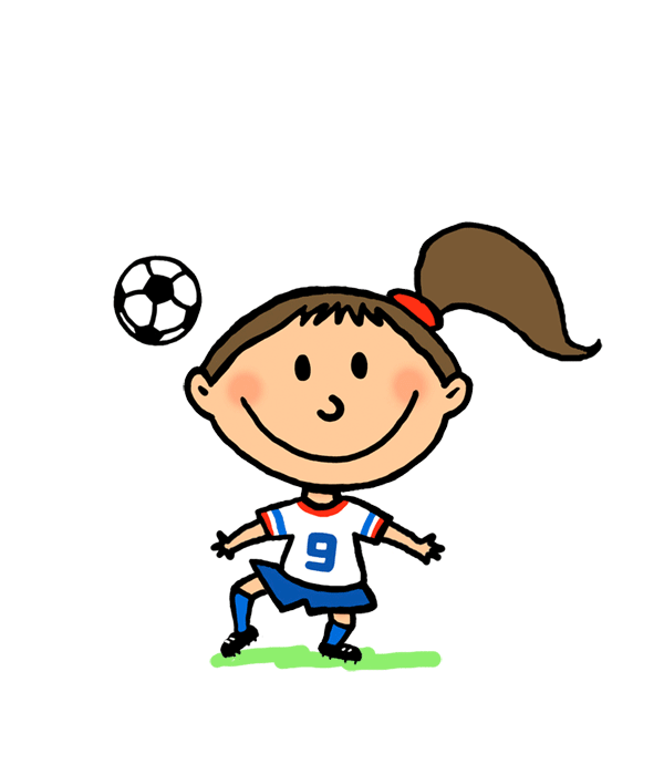 Animated Girls Playing Soccer free image download