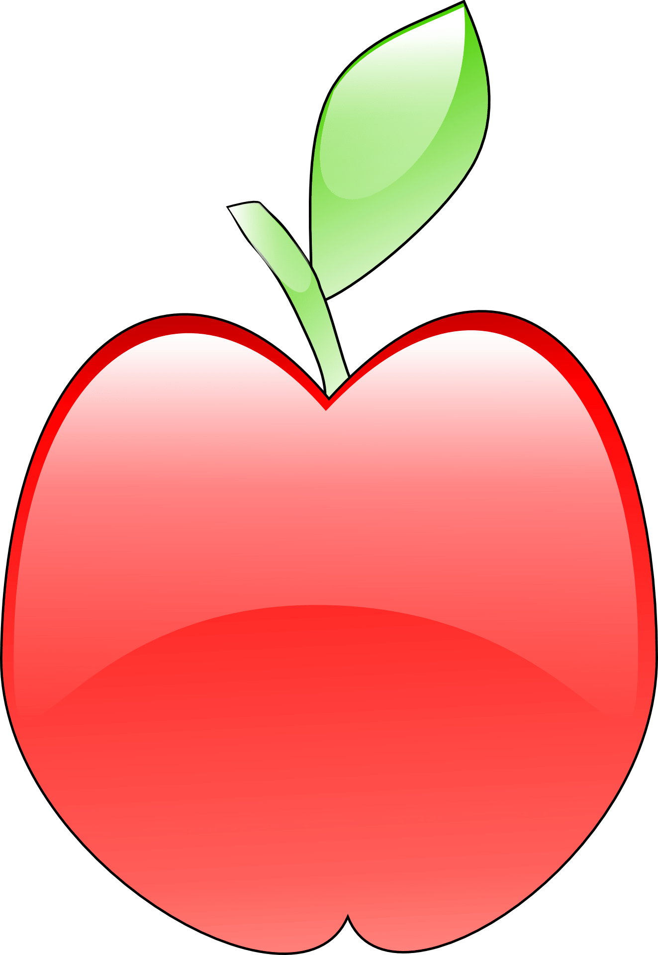 Dainty red apple drawing free image download