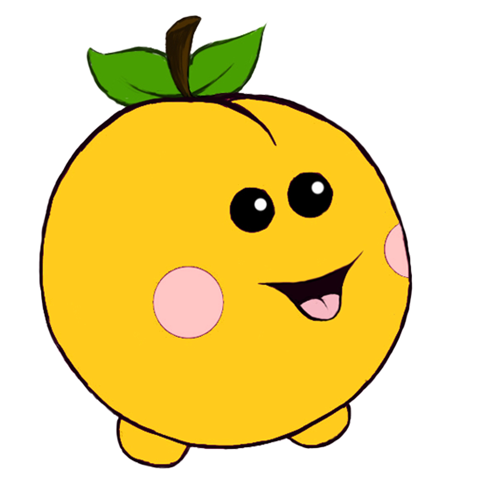 Yellow funny fruit cartoon drawing free image download