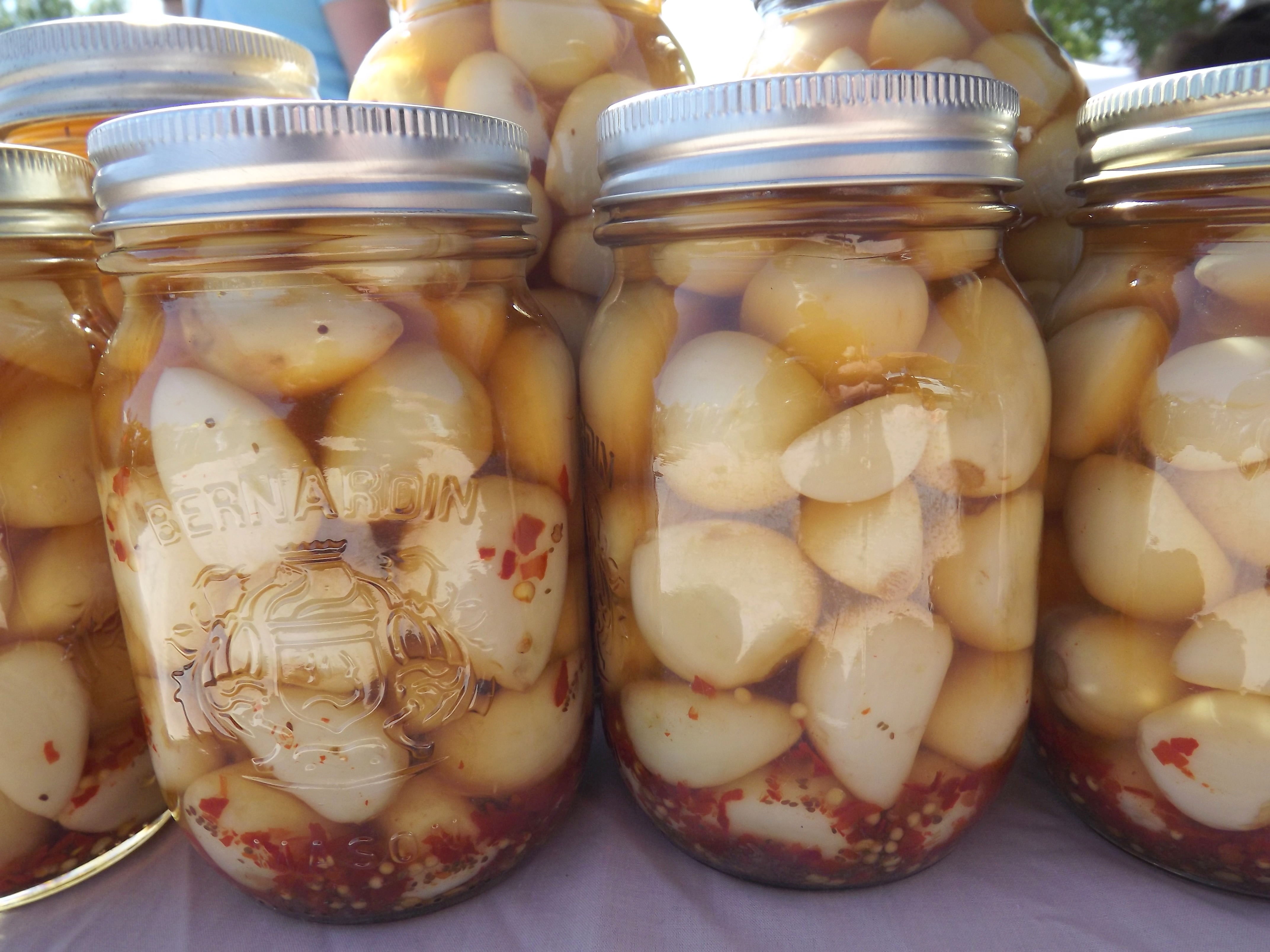 Canned garlic in jars free image download