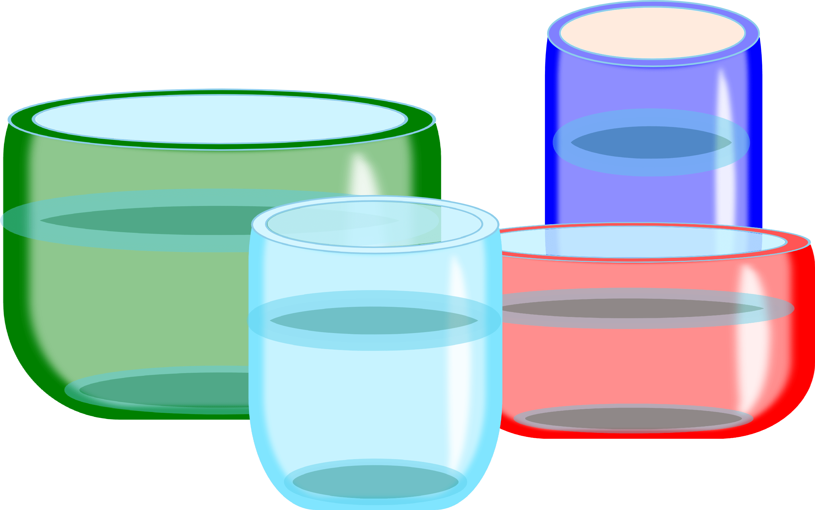 Water in colorful glasses free image download