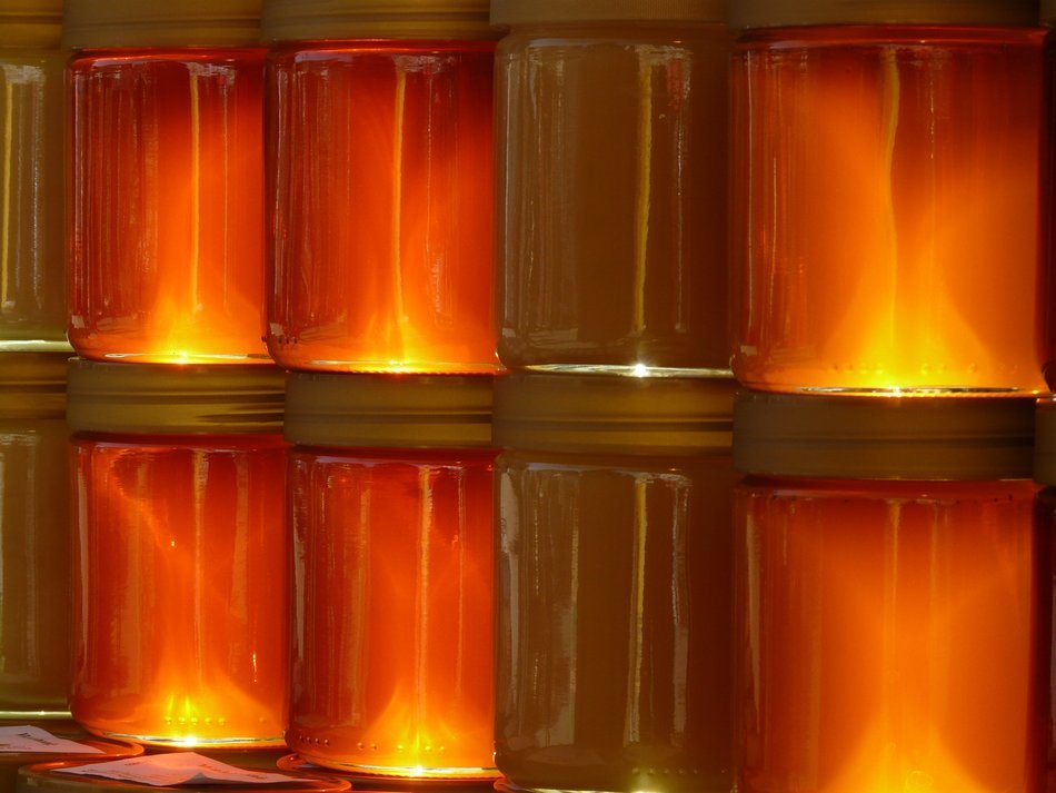 Honey in jars for sale free image download