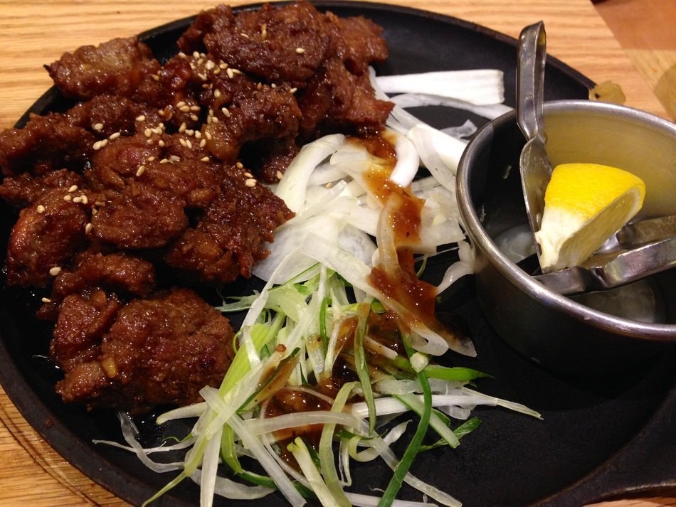 Delicious korean meat is on a plate free image download