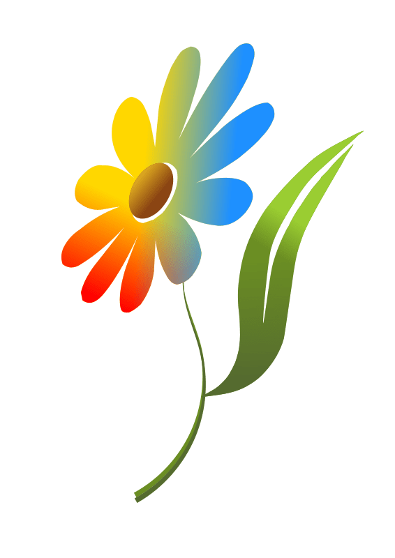 August Flower Clip Art drawing free image download