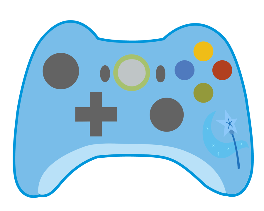 Painted blue game controller free image download