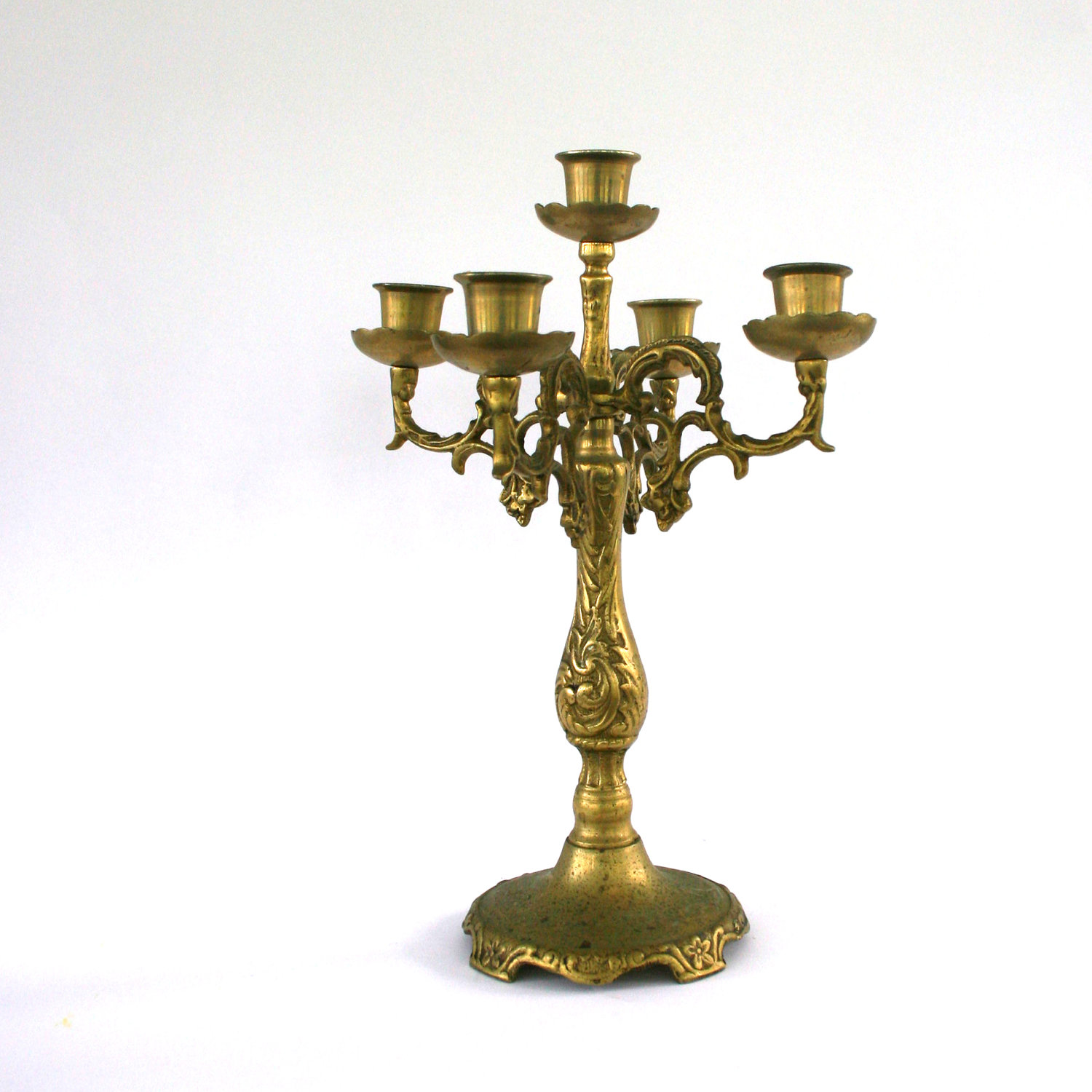 Vintage Brass Candle Holders drawing free image download