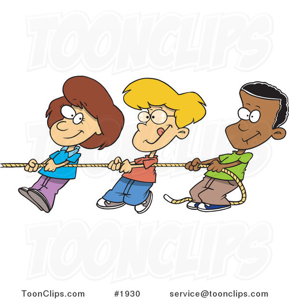 Cartoon Pulling Rope free image download