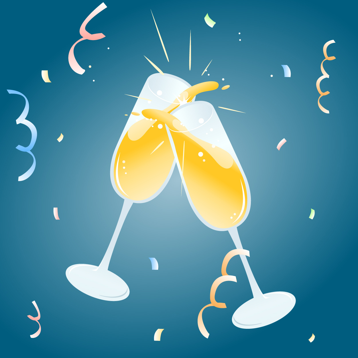 İllustration of Celebration Toast free image download