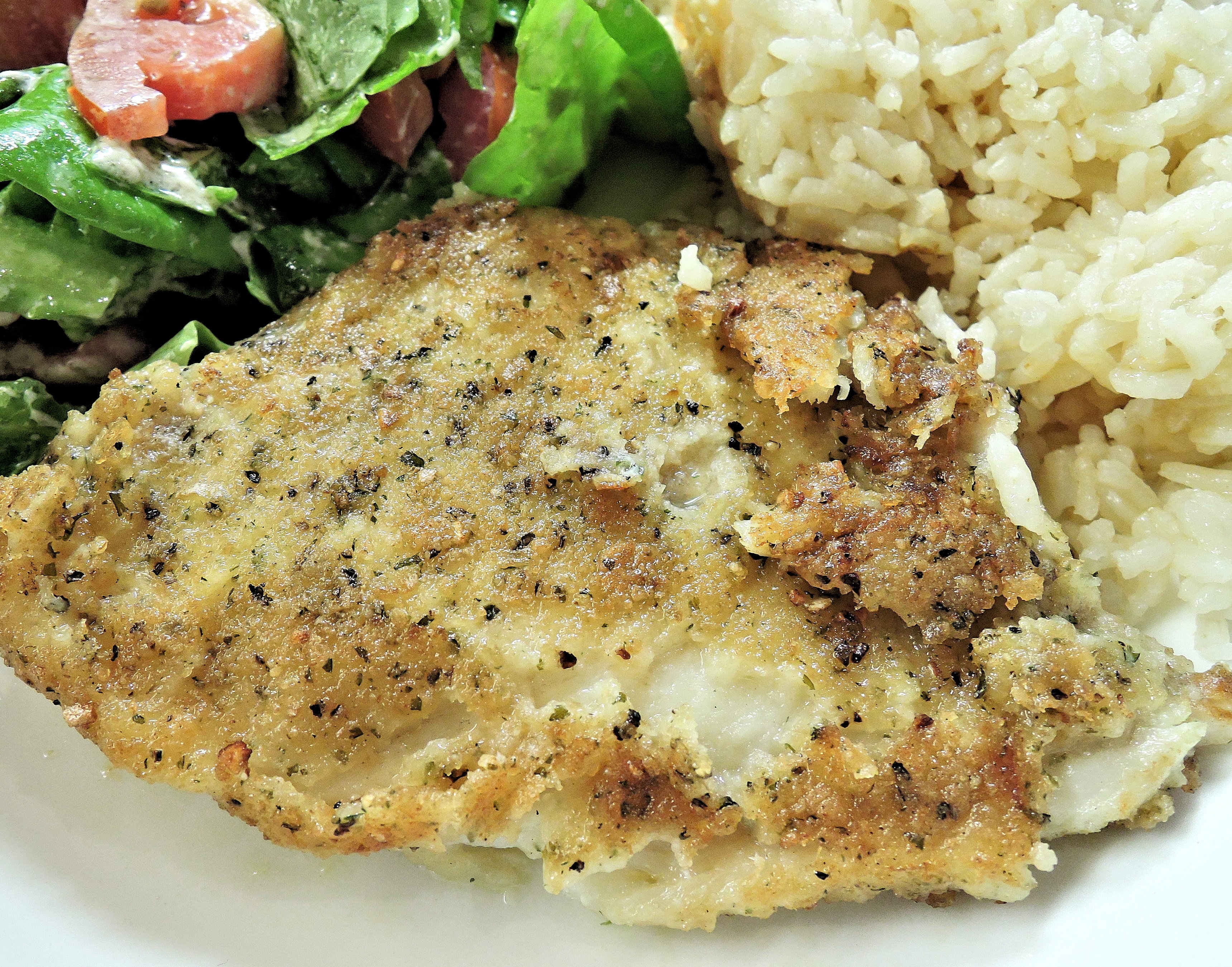 Sole fish with lemon pepper and baked rice free image download