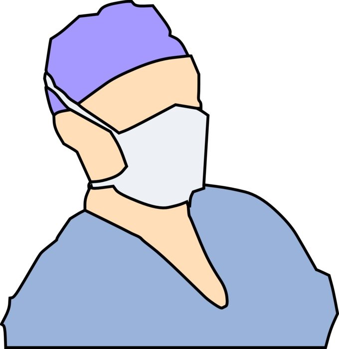 Surgeon doctor mask drawing free image download