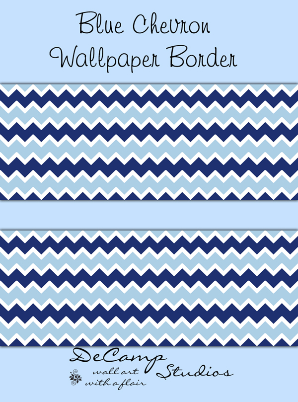 Navy Blue Chevron Wall Border drawing free image download