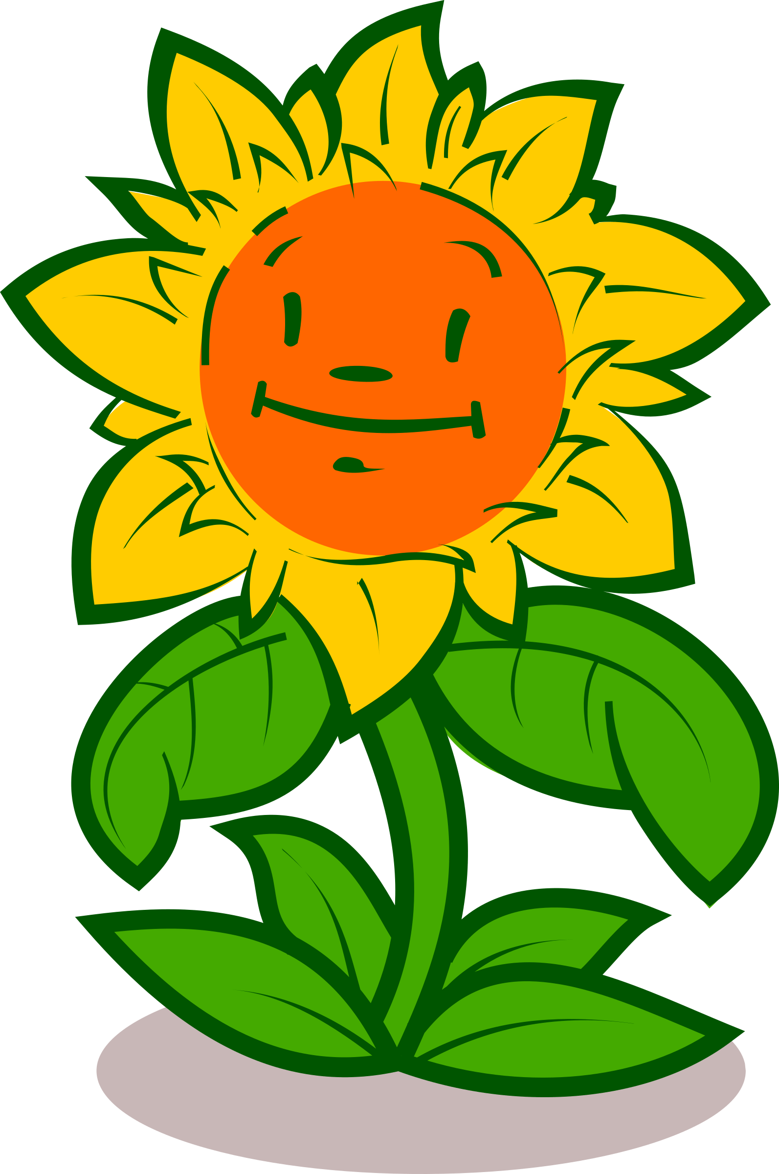 Cute Cartoon Flowers With Faces drawing free image download