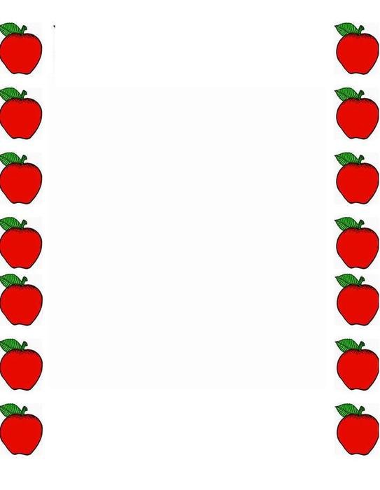 Red Apple Border clipart free image download