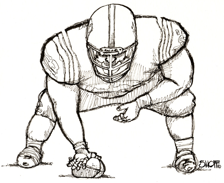 Football Lineman Cartoon Clip Art