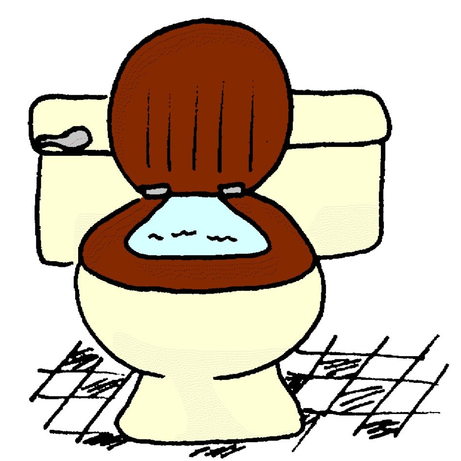 Brown toilet bowl as a graphic illustration free image download
