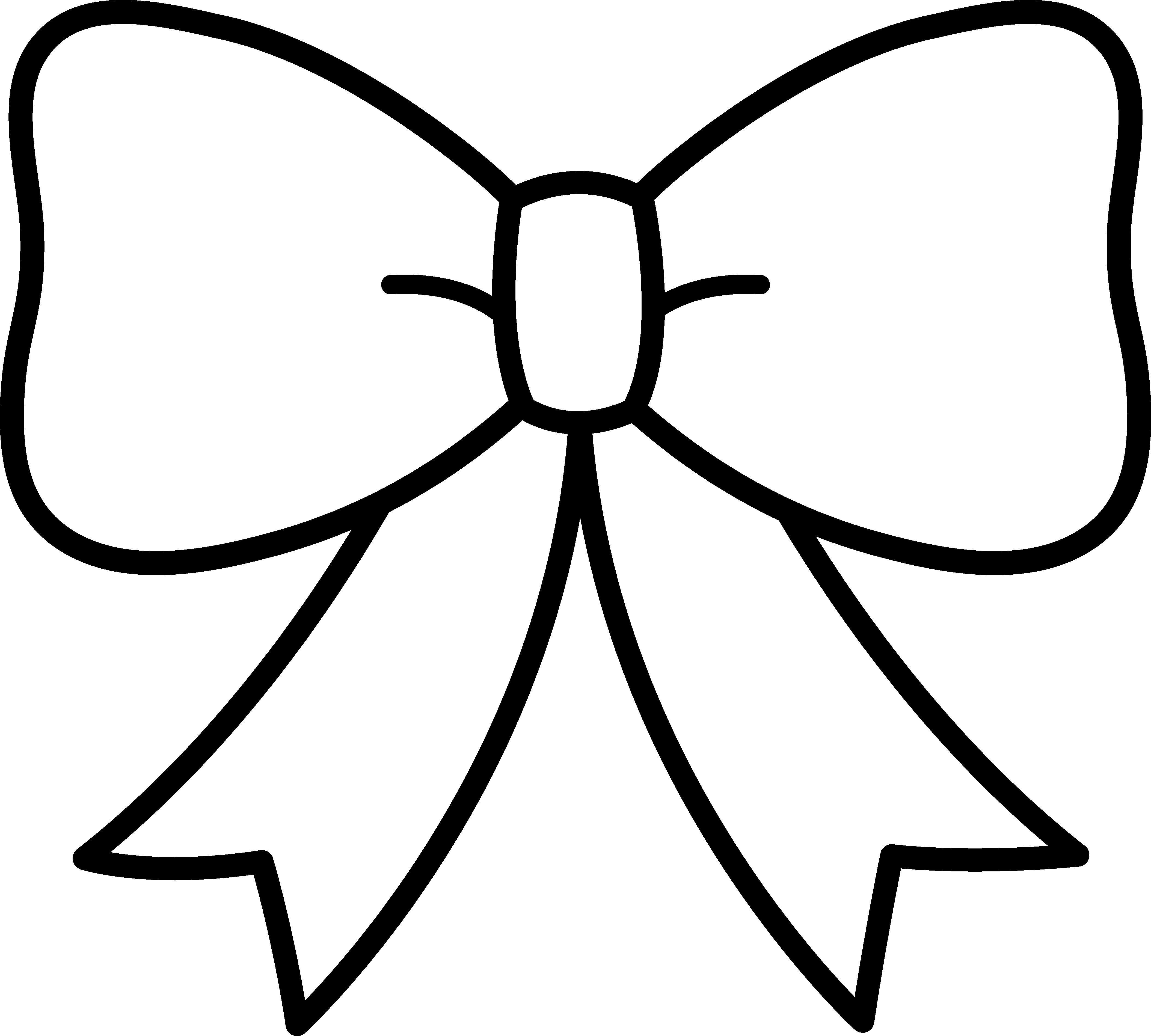 Black And White Bow drawing free image download