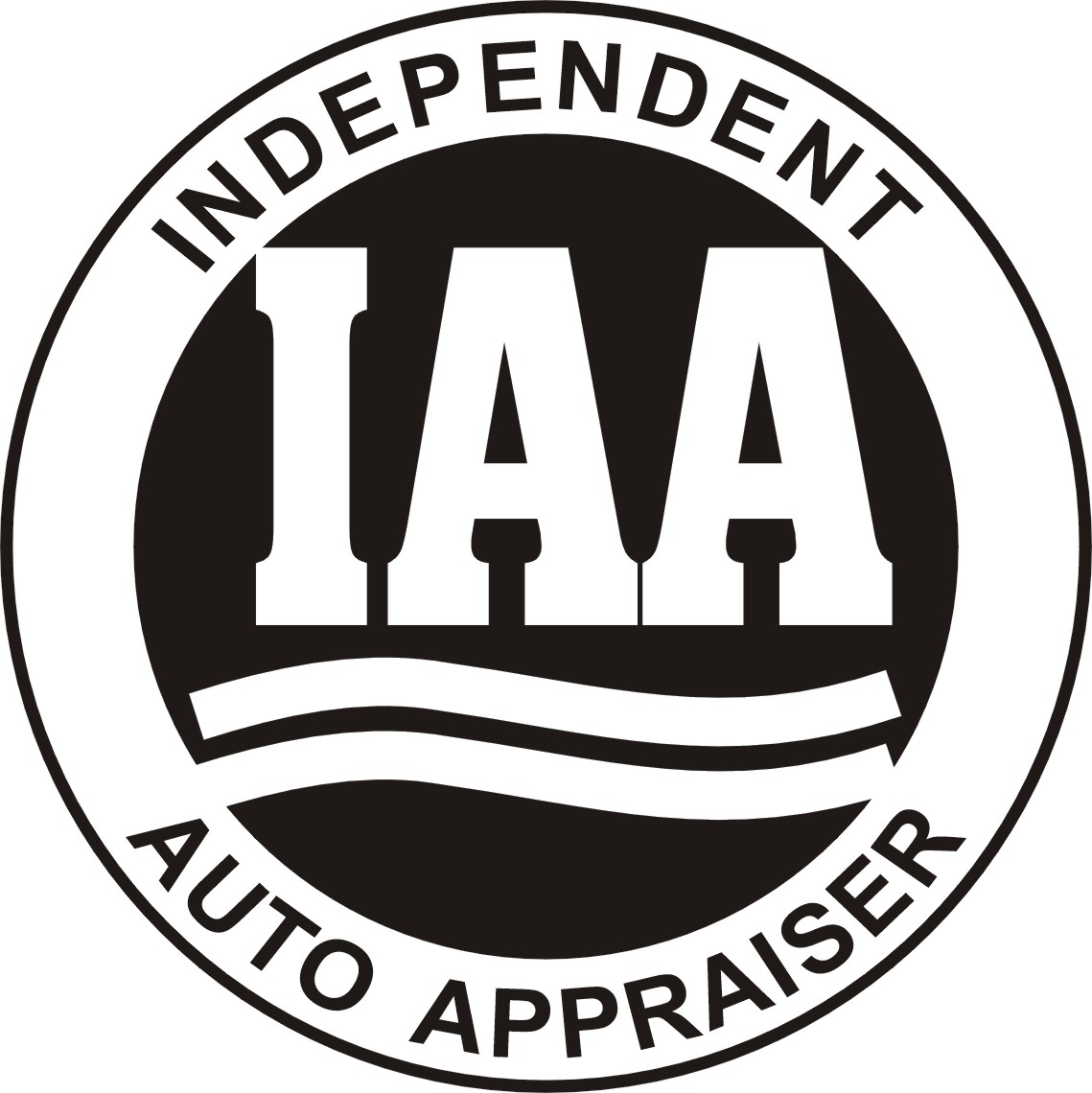 Independent Auto Appraiser, black and white logo free image download