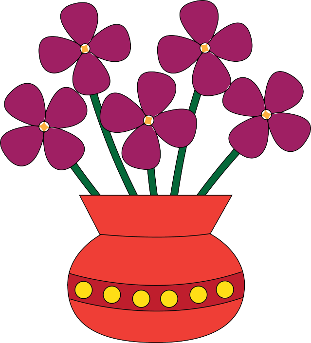 Vase With Flowers Clip Art free image download