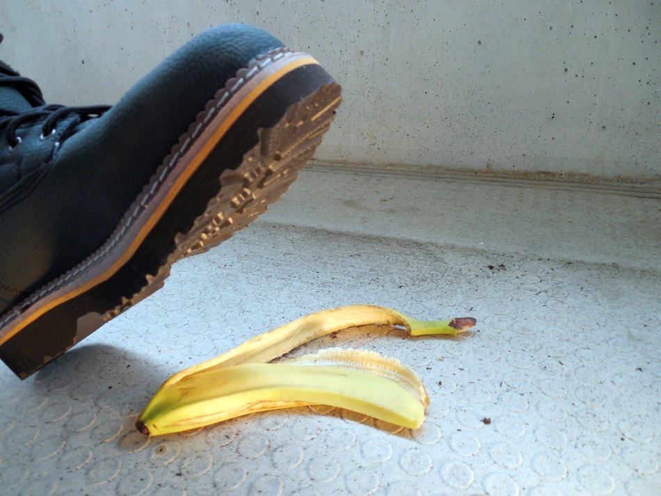The risk of slipping on banana peel free image download