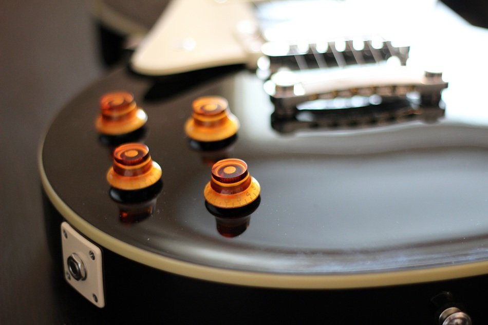 Electric guitar knobs close up free image download