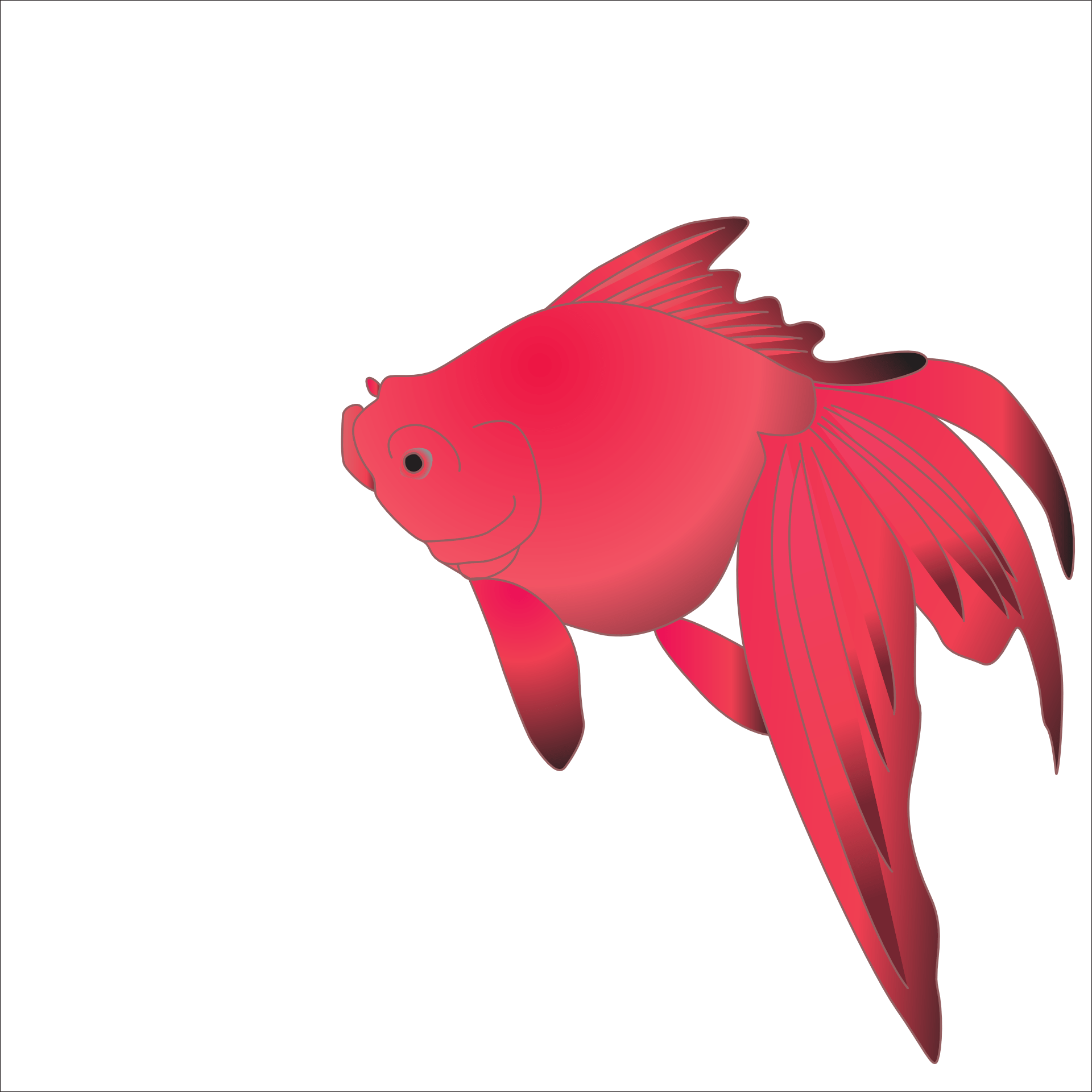 Painted red fish free image download