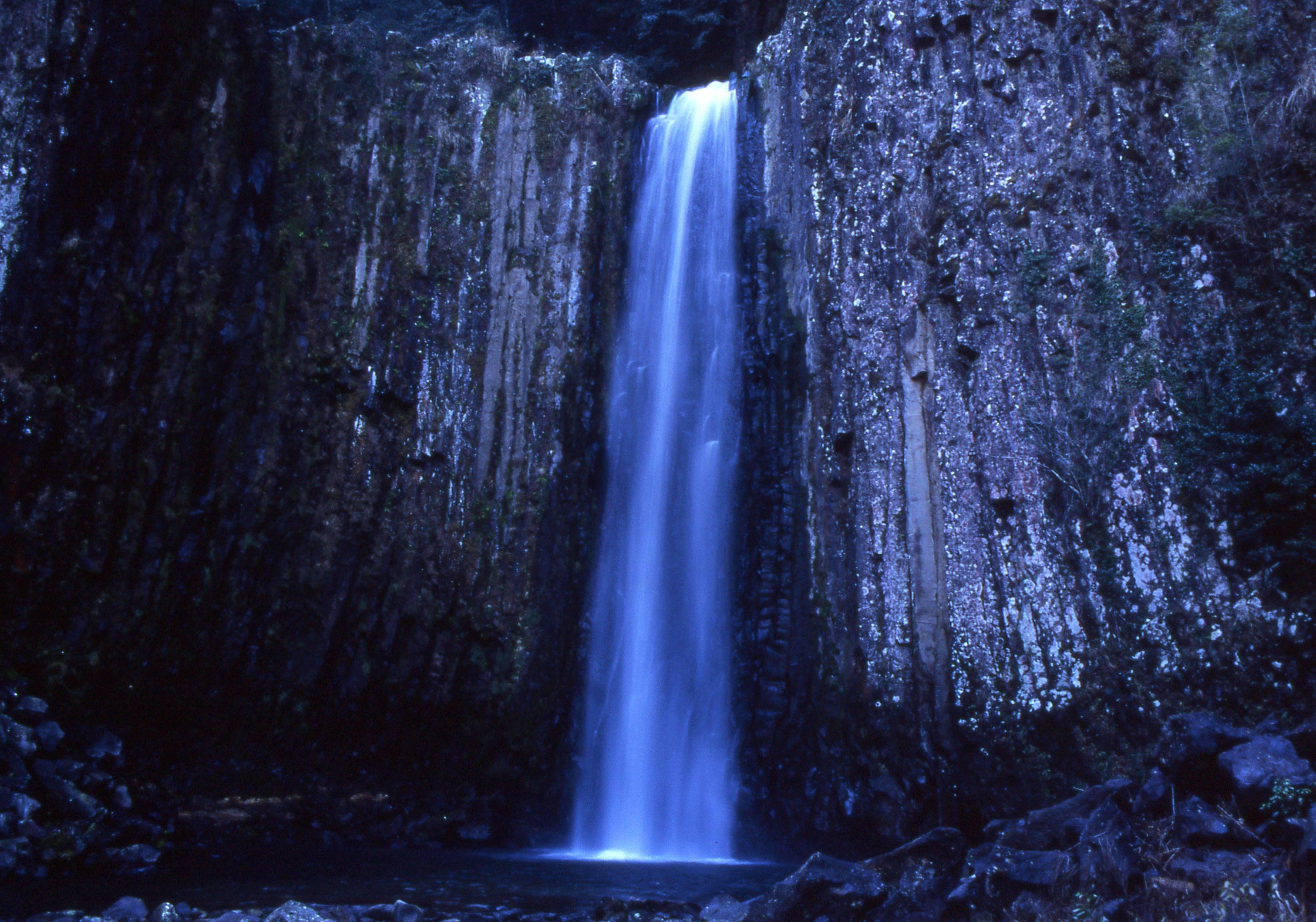 Waterfall at dusk in japan free image download