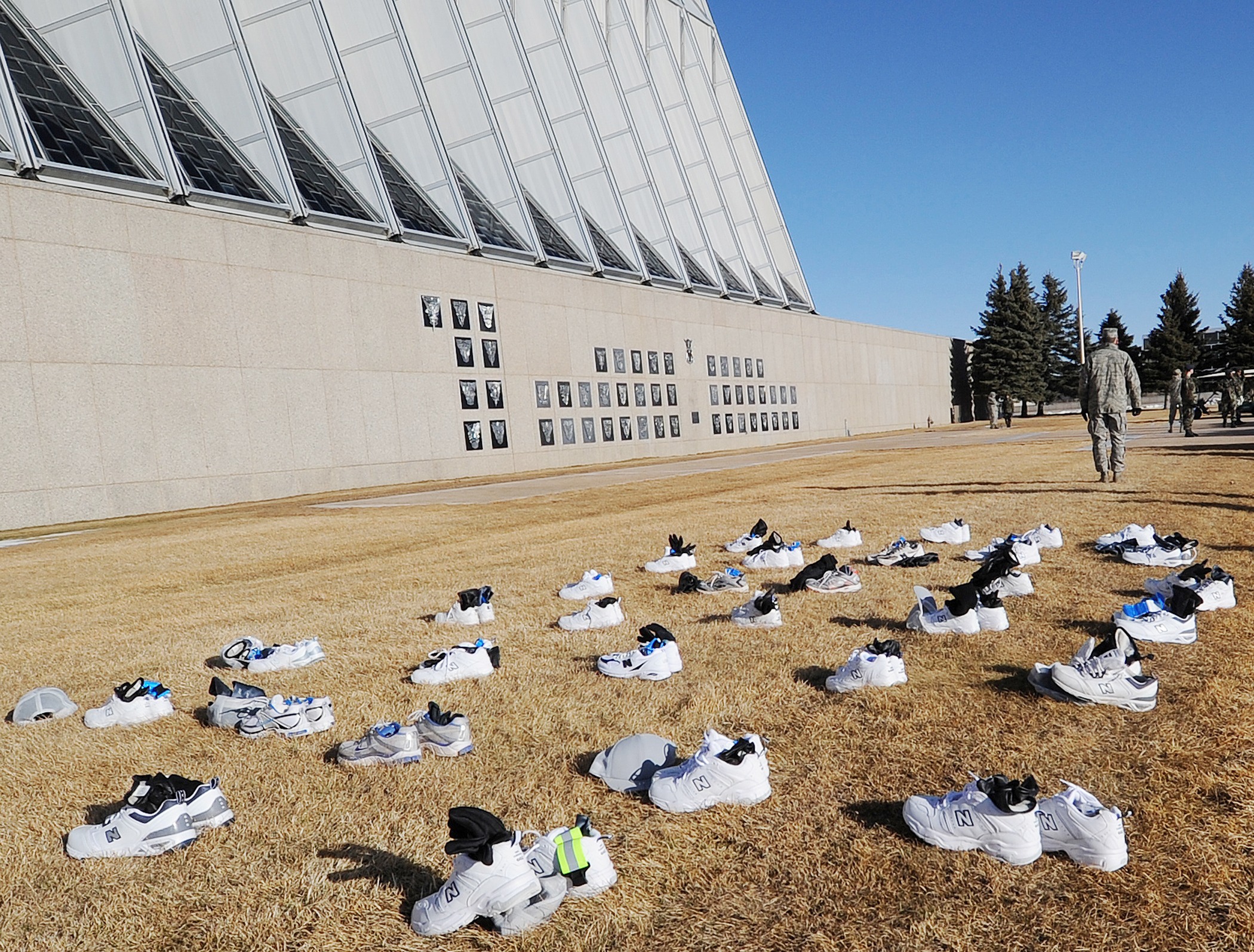 Training shoes near air force academy building free image download